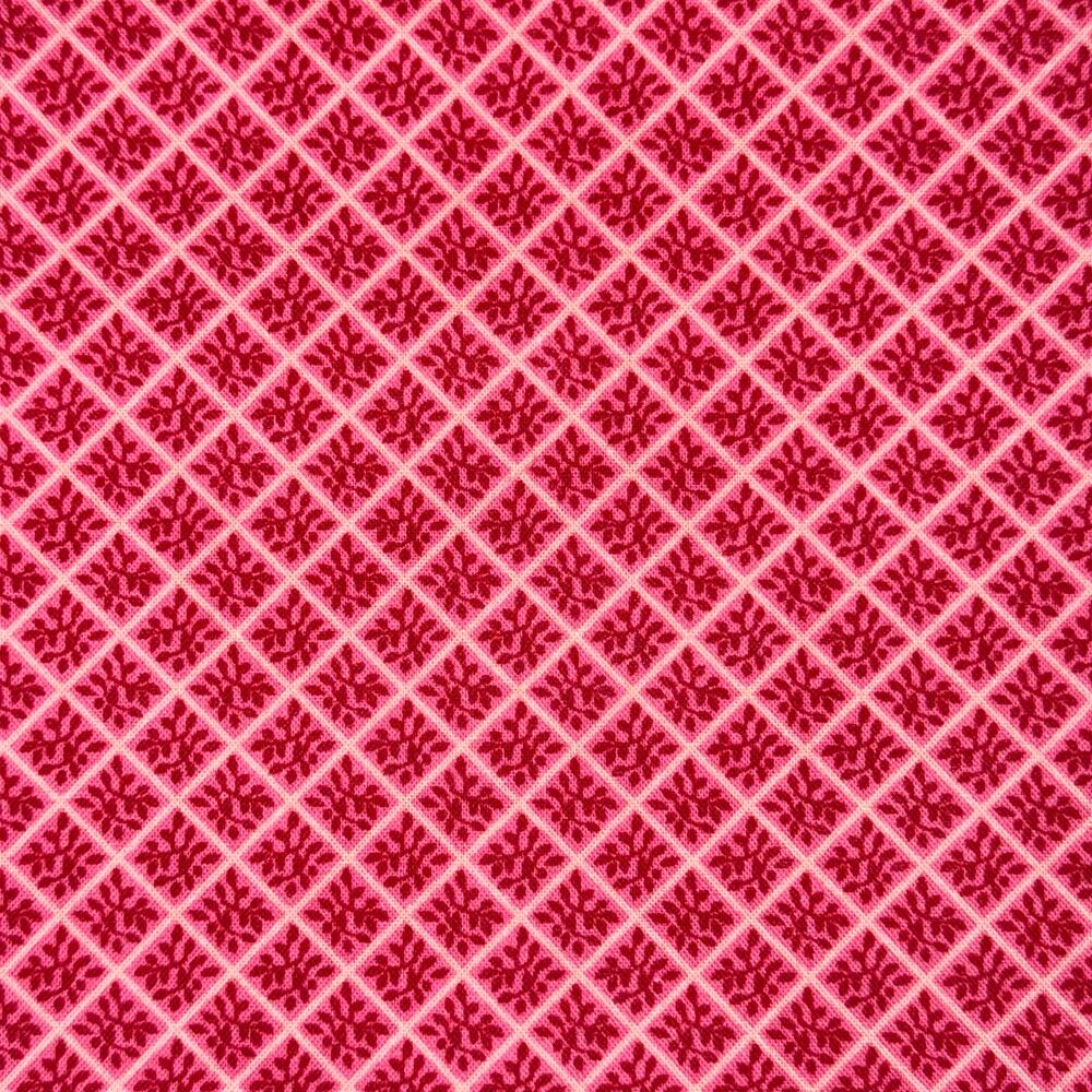 Sunny Days Pink Diamond Leaf Vine by Marcus Fabrics - 1/2 Yard - Valentine